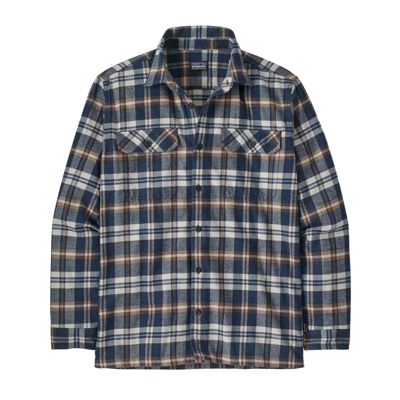 Patagonia Fjord Organic Flannel Shirt in Fields: New Navy